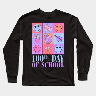 100 Days Of School Disco 100Th Day Of School Teacher Long Sleeve T-Shirt